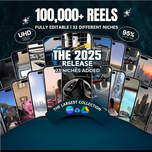 100,000 Viral Reels | PLR/MRR Resell Rights