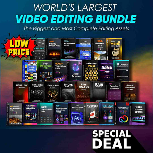 All-in-One Video Editing Assets Bundle Pack | PLR/MRR Resell Rights