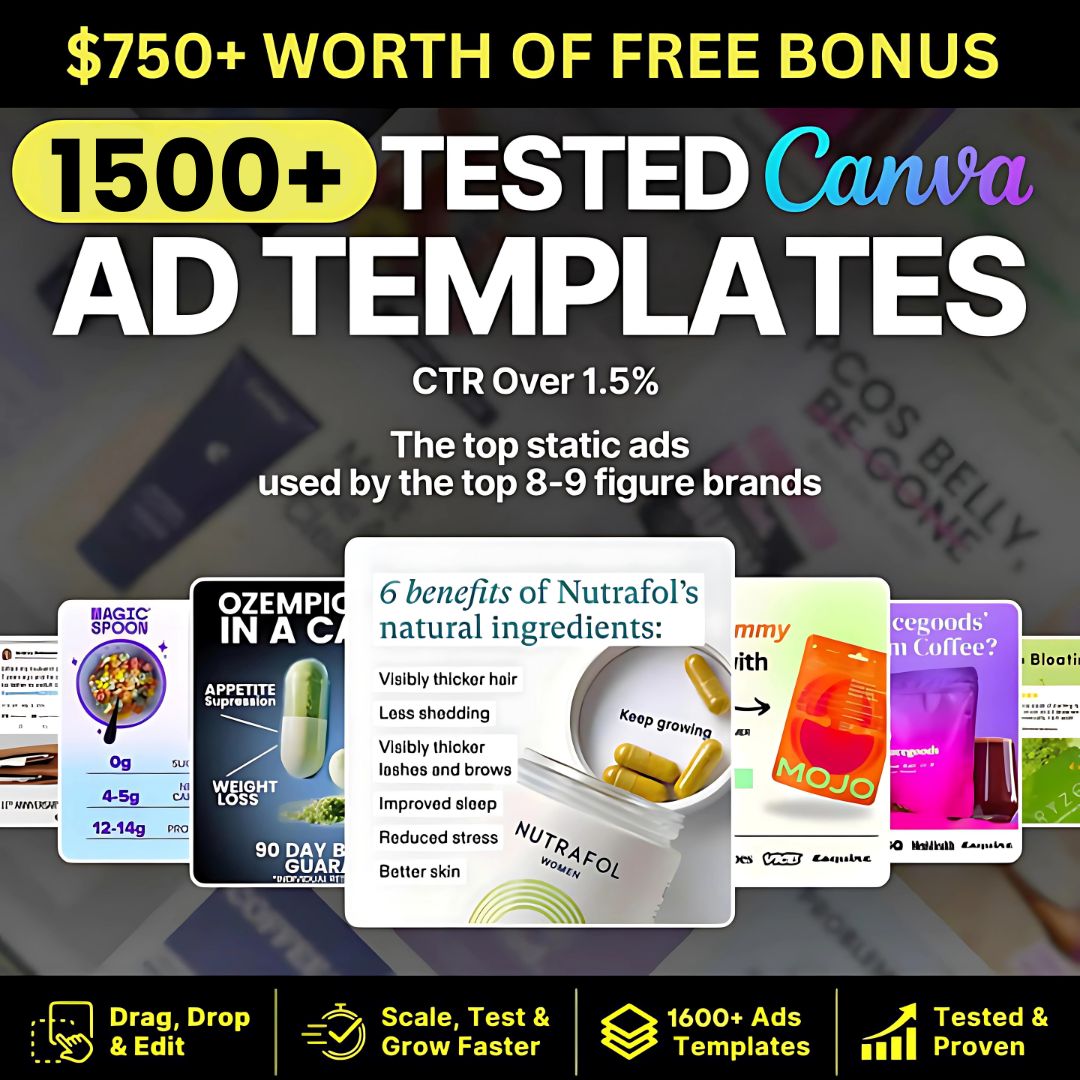 1500+ Proven Static Ads Template