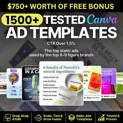 1500+ Proven Static Ads Template | PLR/MRR Resell Rights