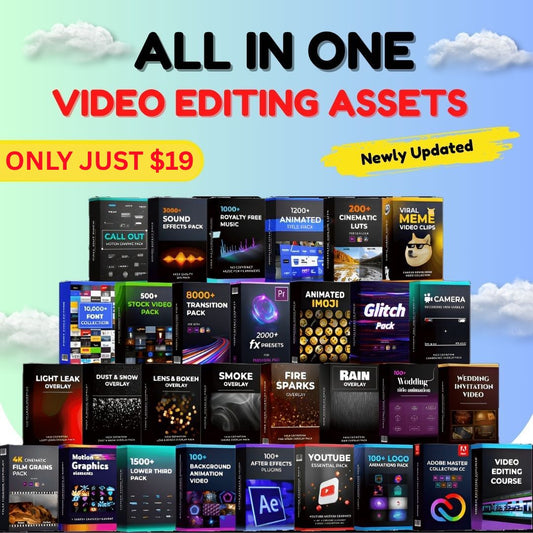 All-in-One Video Editing Assets Bundle Pack