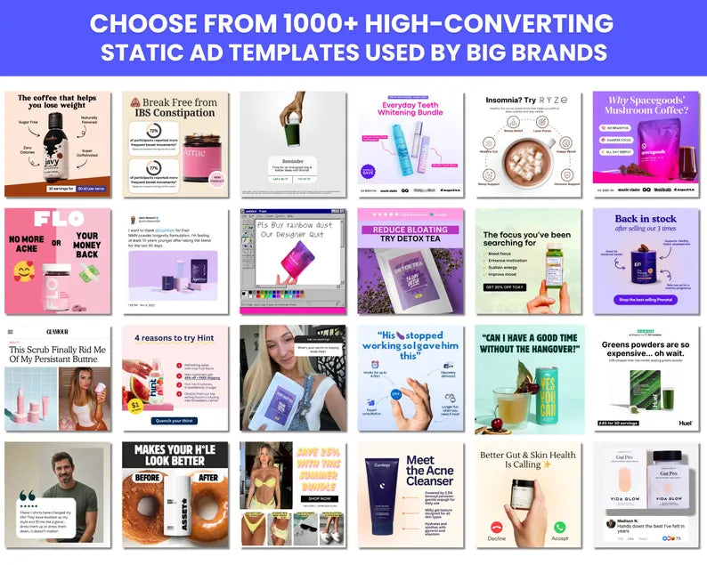 1500+ Proven Static Ads Template