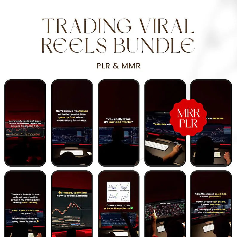 200+ HD Trading Reels Bundle | PLR/MRR Resell Rights
