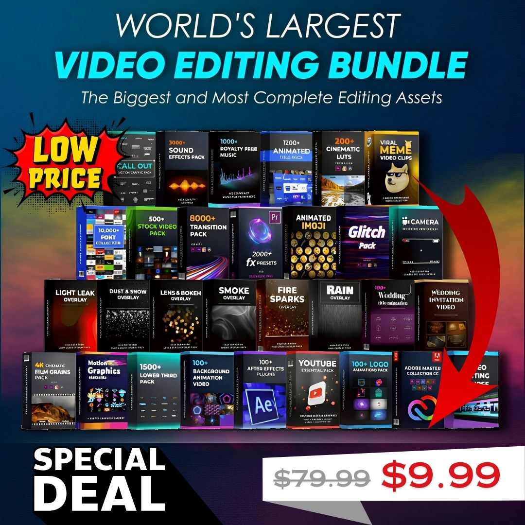 All-in-One Video Editing Assets Bundle Pack | PLR/MRR Resell Rights ...